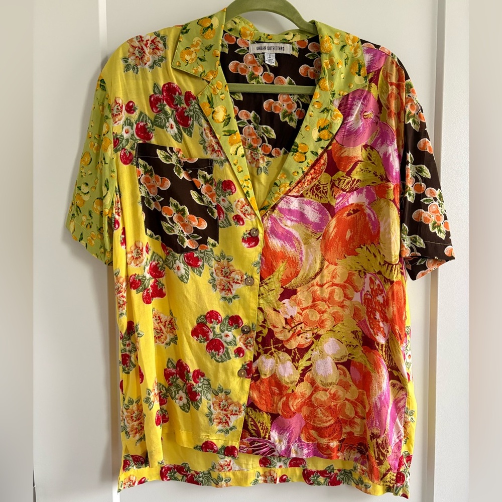 Urban Outfitters Multicolor Floral Button Down Shirt